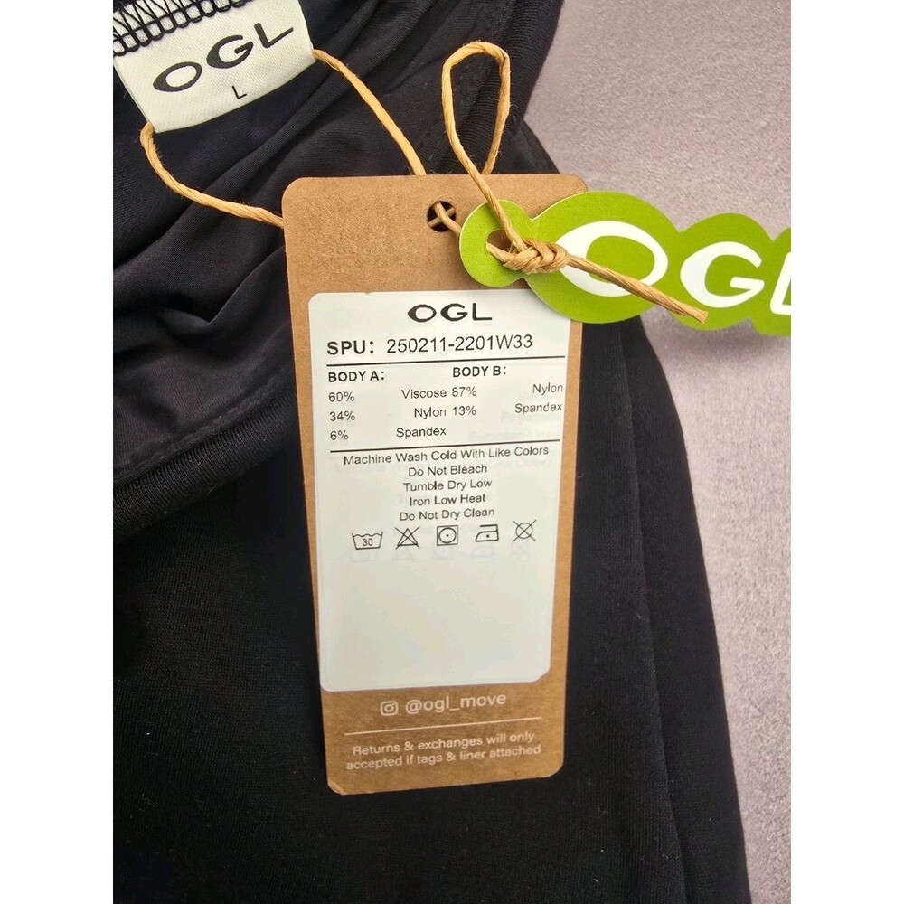 OGL Ponte Mid Rise Pull-on Skort Black L NWT Pockets - Picture 5 of 5